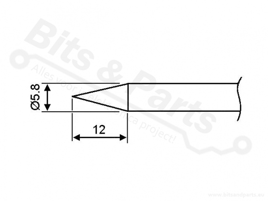 Reservepunt/Soldeerstift voor Velleman VTSI60 soldeerstation - Ø5,8mm